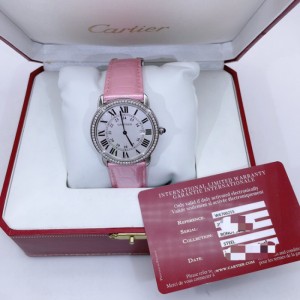 Lady Cartier quartz Performance Goods Cartier London medium back Diamond quartz Women s Watch set completo