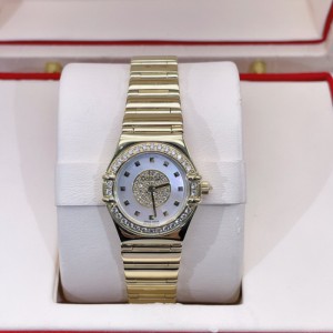 Omega Lady quartz Performance cargo Omega constelación 18k oro diamante original lleno de estrellas del cielo quartz Women s Watch