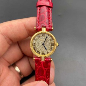 Reloj de cuarzo Cartier mini reloj de cuarzo Cartier femenino 925 bolsos de plata y oro