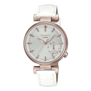 Reloj de cuarzo de la Sra. Casio she3514cgl - 7a reloj de mujer de cuello blanco Sheen serie simple de mujer atmosférica