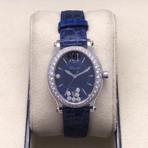 Chopin Happy Diamond Blue Plate 18k Platinum original Diamond Automatic Women s Watch