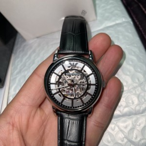 Armani reloj mecánico masculino ar1981 reloj hueco mecánico automático