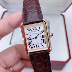 Lady Cartier quartz Performance cargo Cartier tank trompeta 18k Rose Gold quartz Women s Watch