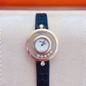 Sra. Chopin reloj de cuarzo rosa oro 5 diamantes