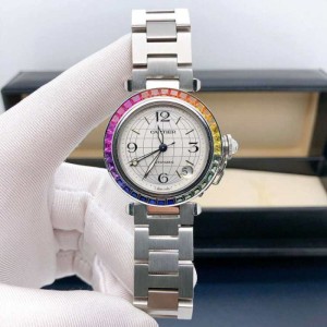 Reloj mecánico Cartier reloj mecánico automático con diamante trasero de la serie Cartier passa