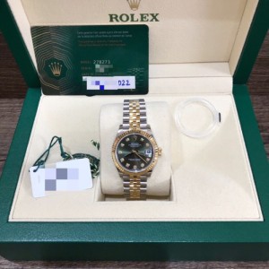 Sra. Rolex rendimiento mecánico carga Rolex 278.273 registro 31 juego completo de discos verdes de diámetro de tabla