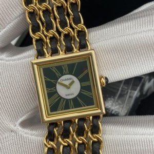 Reloj de cuarzo de la Sra. Chanel 18k reloj de cuarzo de oro de la mujer Chanel