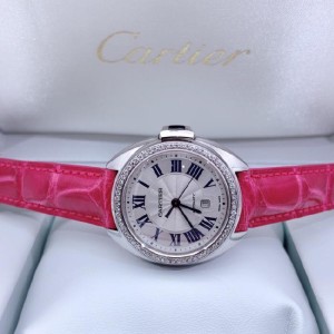 Llave Cartier 31 medidor de diámetro con diamante trasero reloj mecánico automático para mujeres