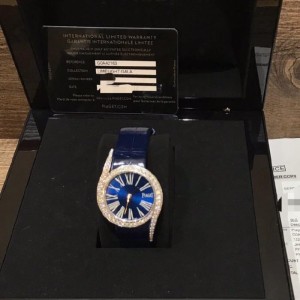 Condesa quartz Performance cargo Condes 32 metros de diámetro disco azul 18k platino diamante original juego completo de relojes femeninos