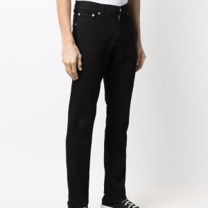 Alexander McQueen jeans masculinos primavera - verano nuevo logotipo de bordado de bolsillo trasero negro para hombres pantalones casuales vaqueros de tubo recto pantalones casuales masculinos talla 52