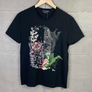 Camiseta masculina Alexander McQueen de manga corta