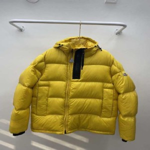 Chaqueta de plumón para hombres mengkou chaqueta de plumón térmica de moda amarilla corta en invierno