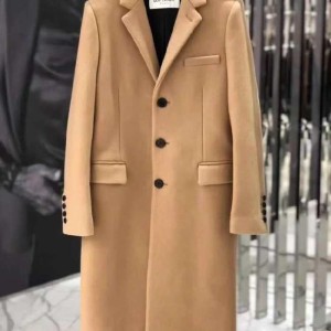 Abrigo de la Sra. ysl Saint Laurent abrigo de solapa de Cachemira camello