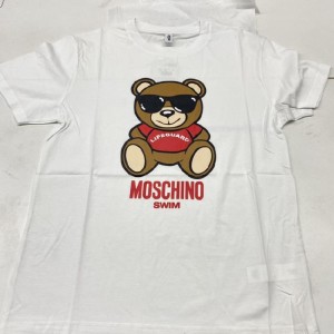 モスキーノTシャツMOSCHINO白サングラスベア半袖XL