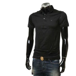 Aprio Armani Hombre camisa polo de manga corta de algodón mercerizado de manga corta