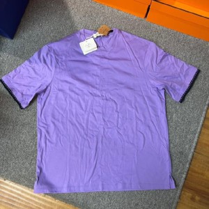 Camiseta púrpura Hermes de manga corta para mujeres Hermes número m