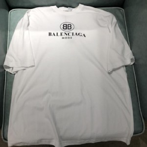 Camiseta balenciaga Blanca Doble B logo manga corta m