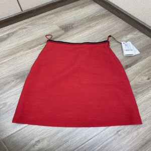 Falda de medio cuerpo de la Sra. Gucci falda de medio cuerpo de cadera casual roja