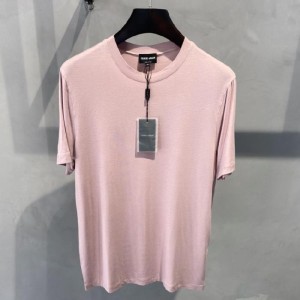 Camiseta masculina George Armani camiseta Armani línea principal Armani camiseta rosa claro de manga corta