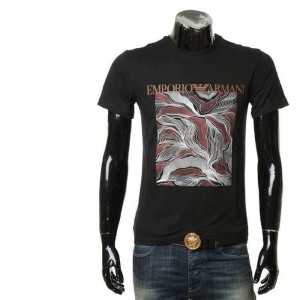 Aprio Armani camiseta de cuello redondo de manga corta de moda para hombres