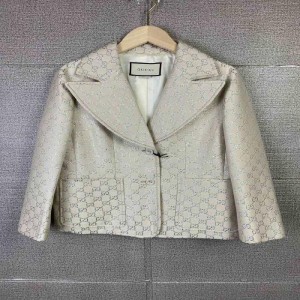 Chaqueta de la Sra. Gucci primavera y oto?o moda doble glogo estampado chaqueta corta