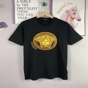 ファン?スチョルメンズTシャツメデューサ刺繍半袖Tシャツ