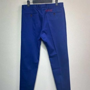 Gucci pantalones casuales masculinos pantalones casuales de oto?o azul moda pantalones casuales de pies peque?os