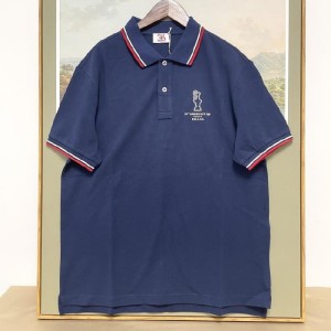 Camisa polo azul de manga corta Prada blusa para hombres