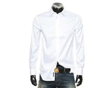 Camisa masculina anprio Armani delgada camisa elástica de manga larga