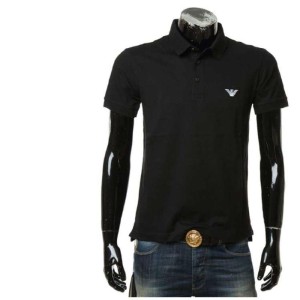 Aprio Armani Hombre bordado de manga corta águila estándar hombre vestido de manga corta Polo