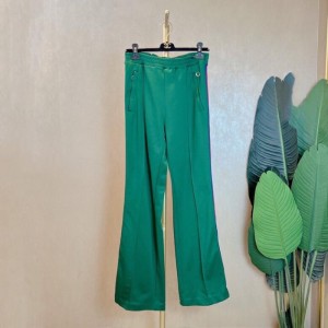 Pantalones casuales de la Sra. Gucci - pantalones deportivos de piernas anchas verdes Gucci