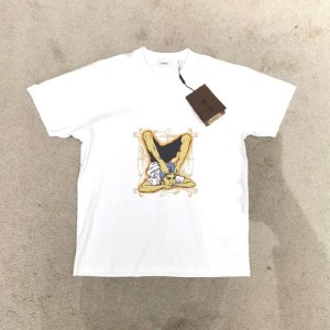 博柏利Tシャツヨガ小僧柄半袖白XXSサイズ