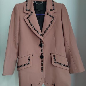 Traje de mujer Mark Jacobs traje de diamante de agua albaricoque chaqueta rosa