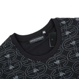 Aprio Armani camiseta de cuello redondo de manga corta de moda masculina estándar águila de manga corta