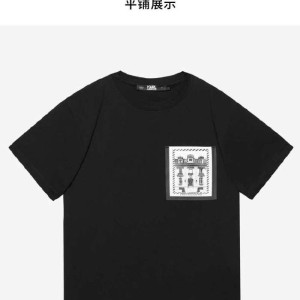 カール?ラガーフェルドTシャツカールラガーフェルドフラッグシップアドレスシリーズ男女同型半袖TシャツSサイズ