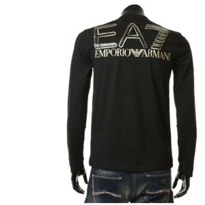 Aprio Armani camiseta de cuello redondo de manga larga para hombres