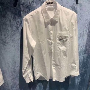 Camisa de hombre Versace camisa clásica Medusa blanca patrón camisa casual de Negocios