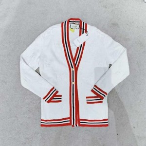 Suéter Gucci Jacquard de borde rojo tama?o m blanco