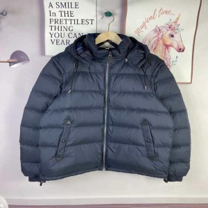 Chaqueta de plumón para hombres bobery chaqueta de plumón corta de oto?o e invierno azul relajada y cálida