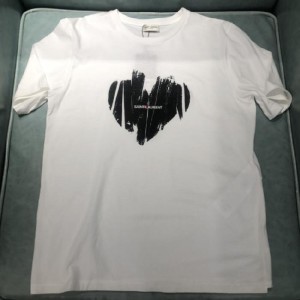 Camiseta Yves Saint Laurent ysl White love Short Sleeve XS