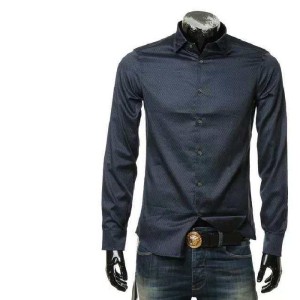 Camisa masculina anprio Armani moda camisa delgada de manga larga