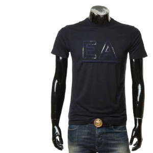 Aprio Armani camiseta de manga corta de algodón mercerizado para hombres estándar águila de manga corta