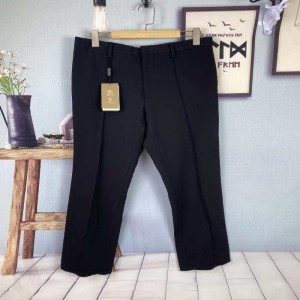 Pantalones casuales masculinos bobery pantalones casuales de tubo recto negro pantalones casuales relajados