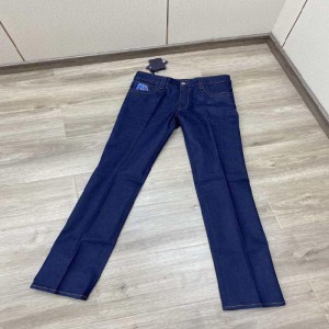 Jeans de la Sra. Prada jeans sencillos, de moda, azules oscuros, jeans rectos