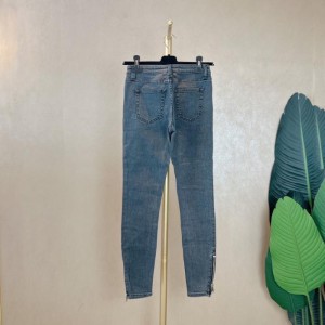 Jeans de Lady Yves Saint Laurent Saint Laurent pantalones grises de humo 25 yardas