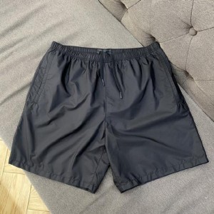 Pantalones cortos para hombres Prada primavera - verano pantalones cortos para hombres nylon negro clásico triángulo estándar cintura elástica pantalones cortos casuales de playa talla 46