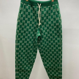 Pantalones casuales Gucci pantalones de punto logo completo para hombres y mujeres