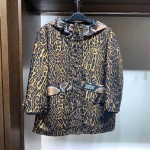 Gabardina de la Sra. bobery chaqueta casual de moda de leopardo de oto?o