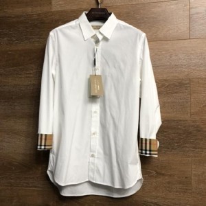 Camisa de hombre bobery camisa de manga larga de caballo de guerra blanco a cuadros para hombres bobery