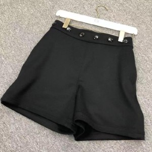 ロエベレディースショートパンツ黒ハイウエストショートパンツ